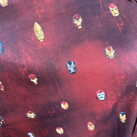 RSVLTS Marvel Iron Man Men's Red Short Sleeve Shirt size 4XL - Picture 5 of 5